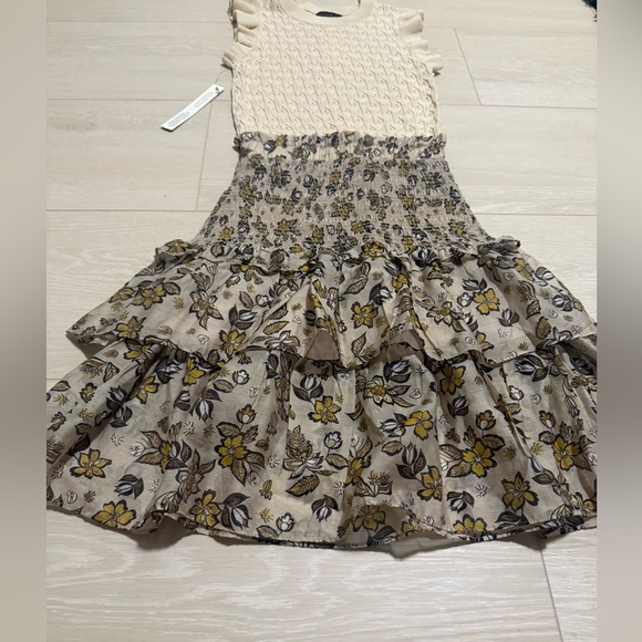 Anthropologie Current Air Ruffle Crewneck Mini Sweater Dress - Picture 3 of 10